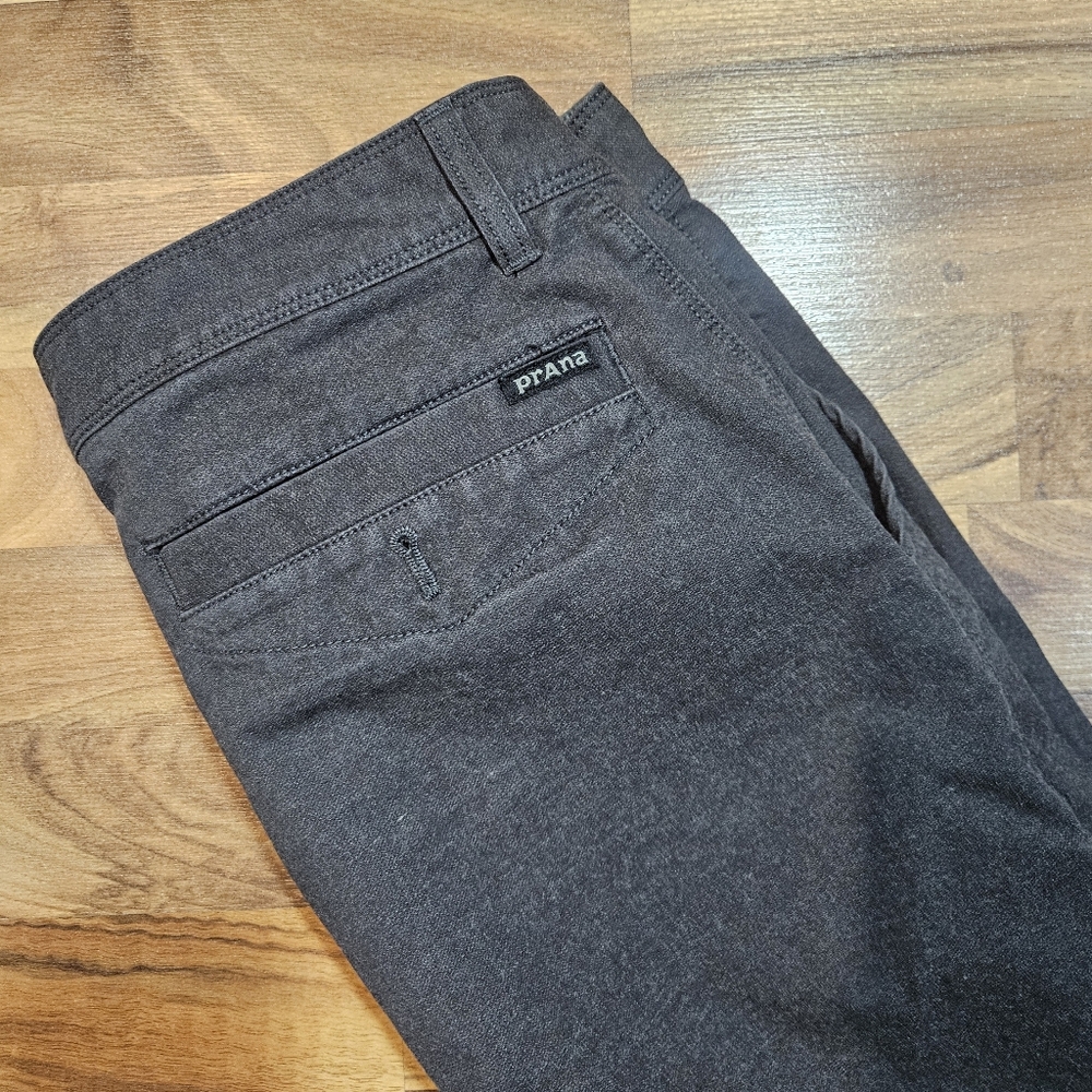 Prana Breathe Straight Fit Pants Men’s 33 Gray Organic Cotton Blend - Picture 2 of 10